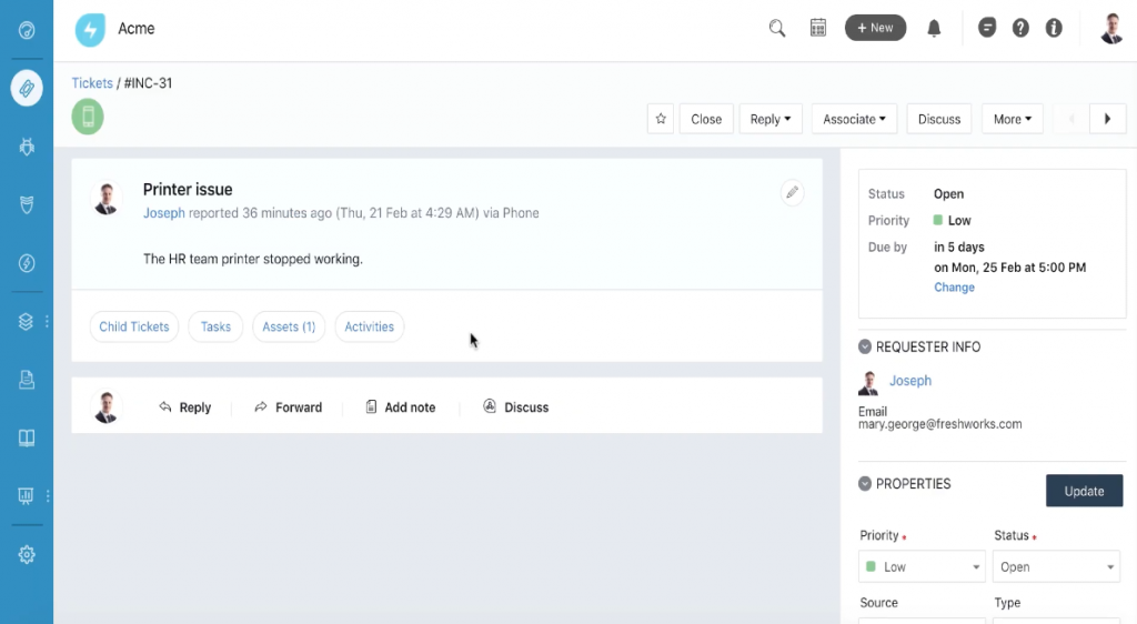 freshservice problem management