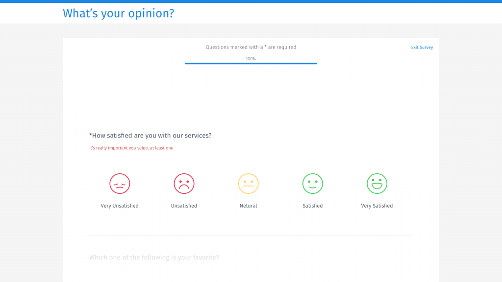 QuestionPro sample survey