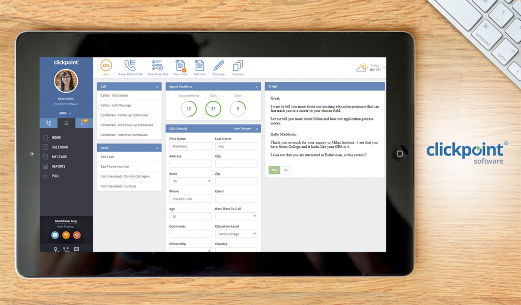 Clickpoint dashboard