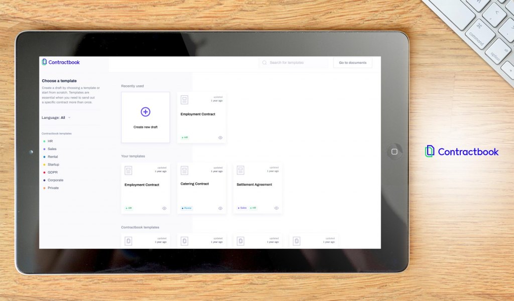 Contractbook dashboard