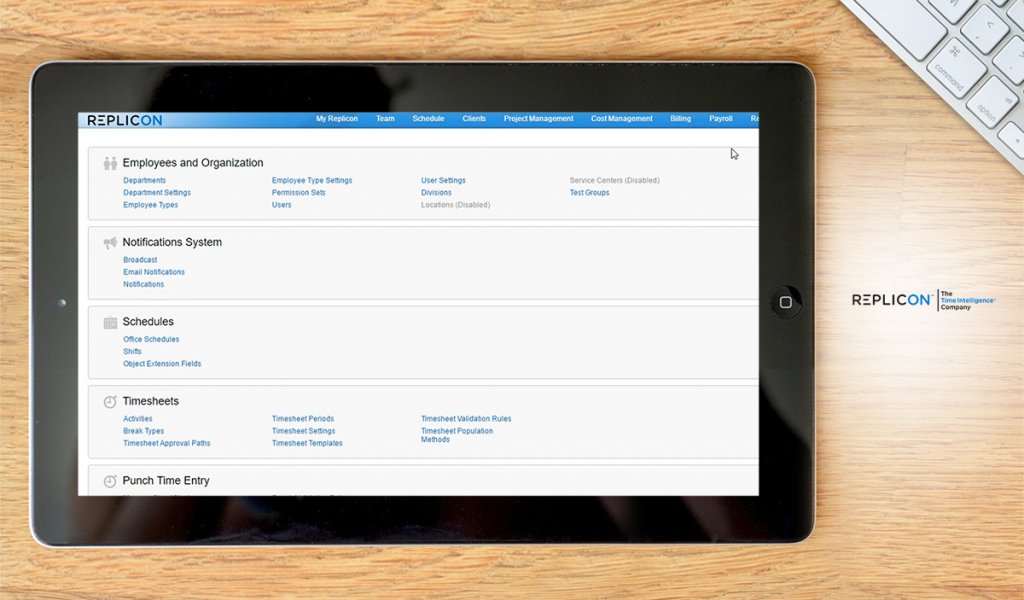 Replicon dashboard 2