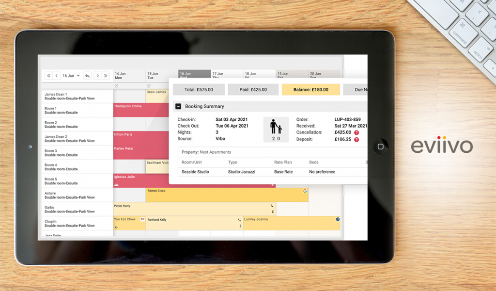 eviivo dashboard
