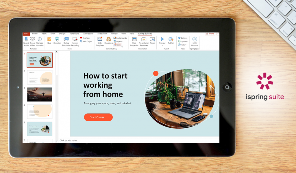 iSpring Suite dashboard