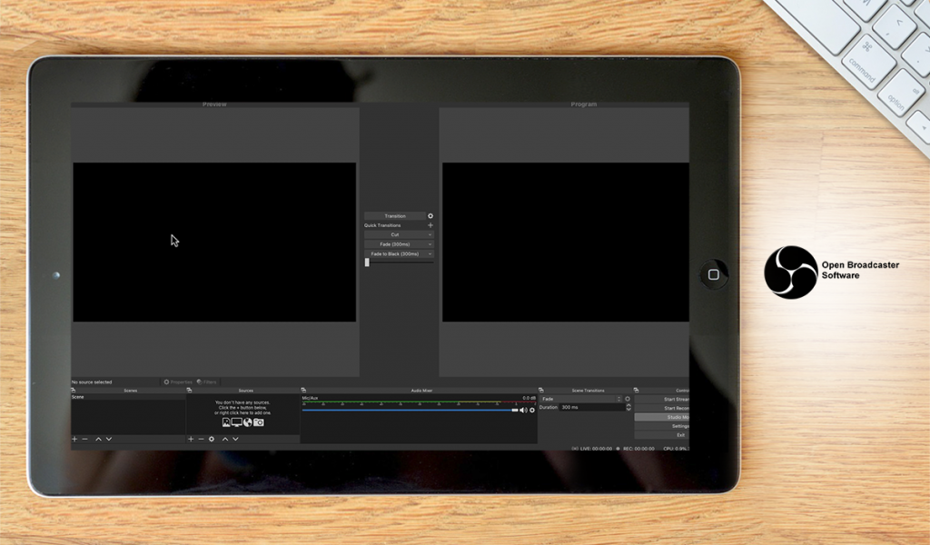 OBS Studio dashboard
