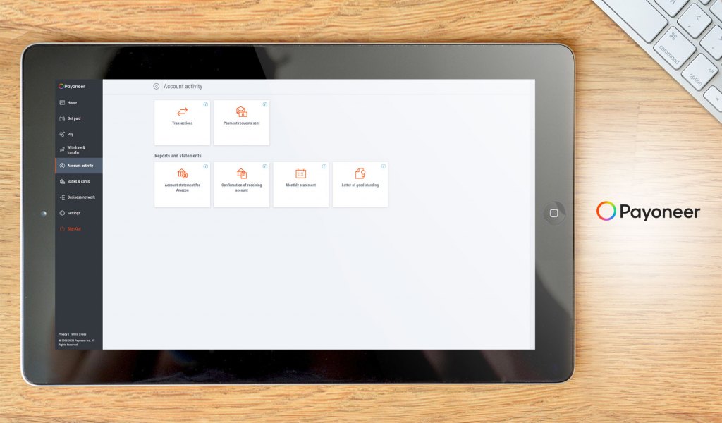 Payoneer dashboard