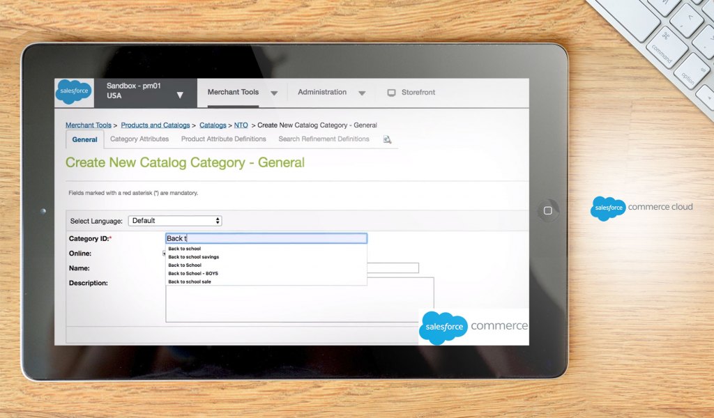 Salesforce Commerce Cloud dashboard