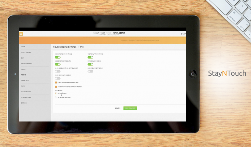 StayNTouch dashboard