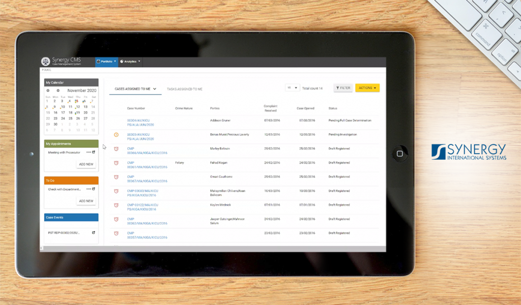 Synergy-Case-Management-System-dashboard