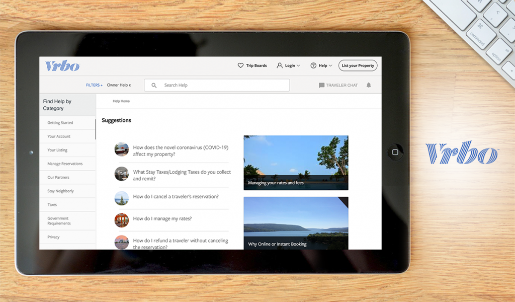 Vrbo dashboard