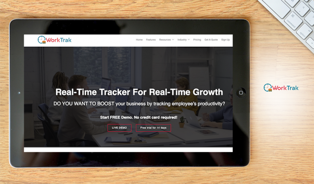 WorkTrak dashboard