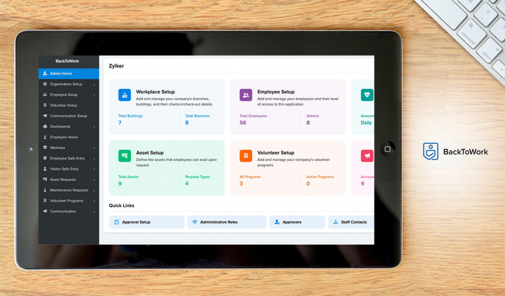 Zoho-BackToWork-dashboard
