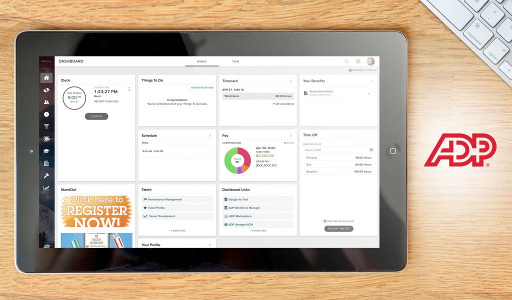 ADP Vantage HCM dashboard