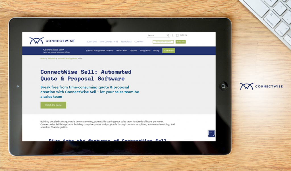 ConnectWise Sell dashboard