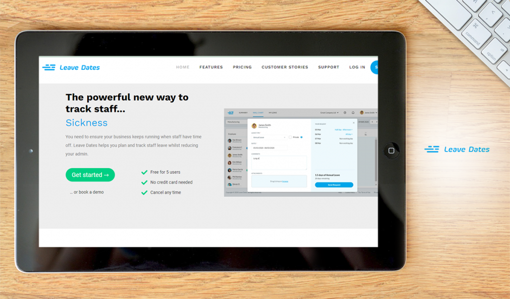 Leave-Dates dashboard