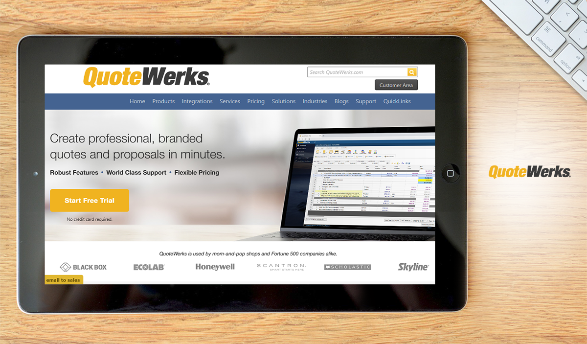 QuoteWerks dashboard