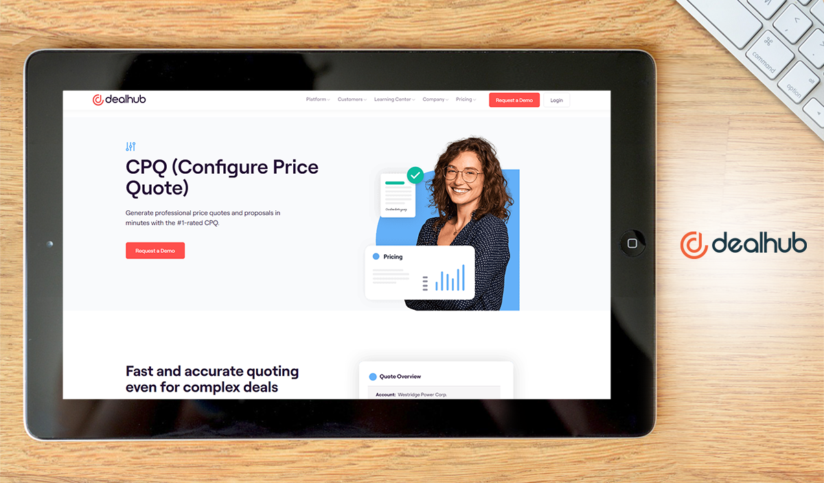 DealHub CPQ dashboard