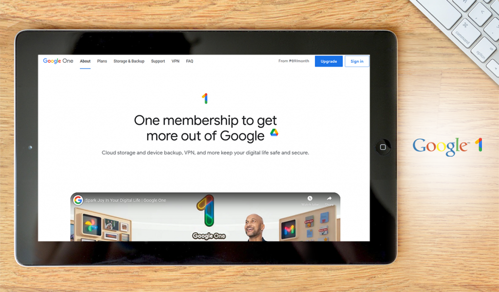 Google One dashboard
