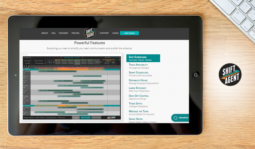 Shift Agent dashboard