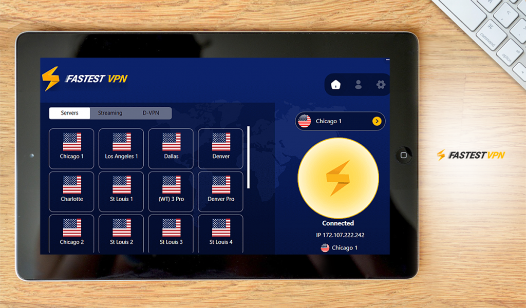 FastestVPN dashboard