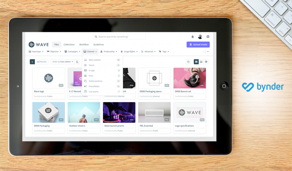 Bynder dashboard