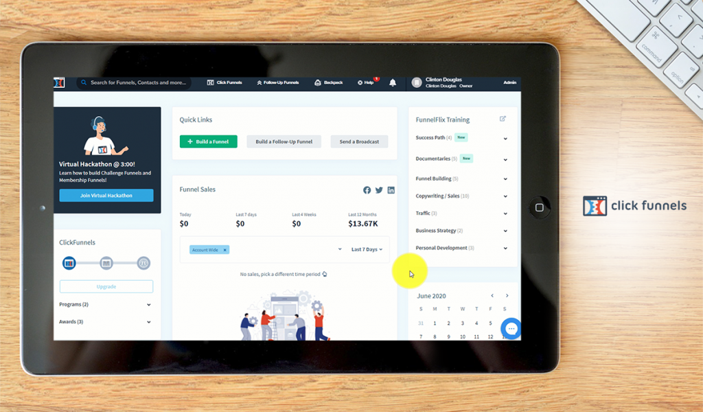 ClickFunnels dashboard