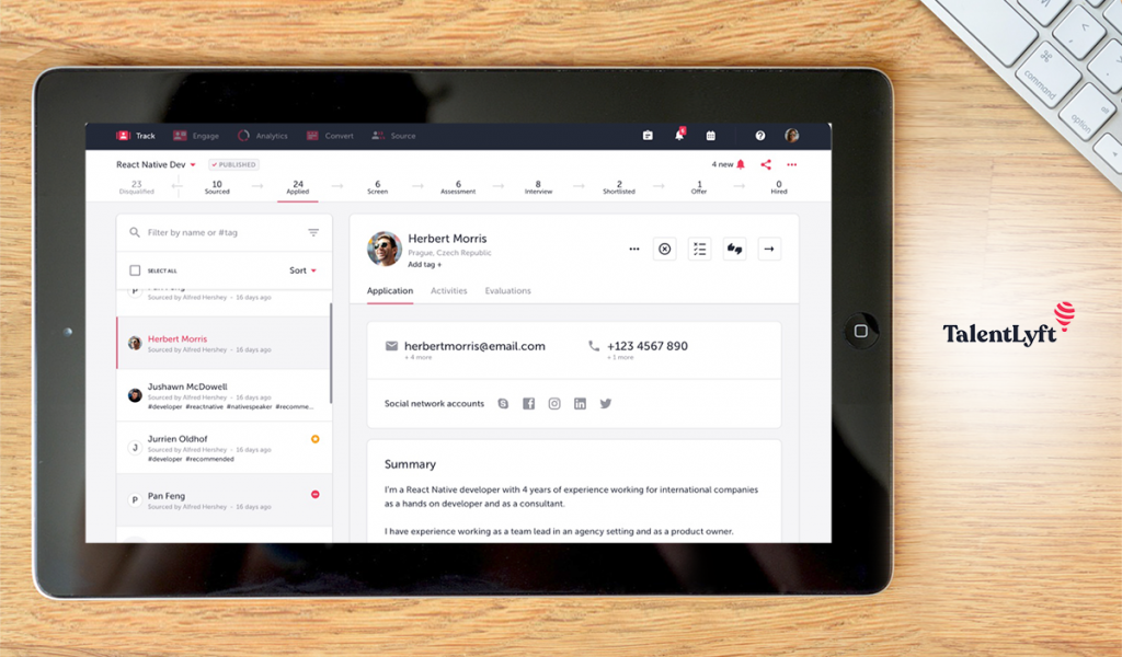 TalentLyft dashboard