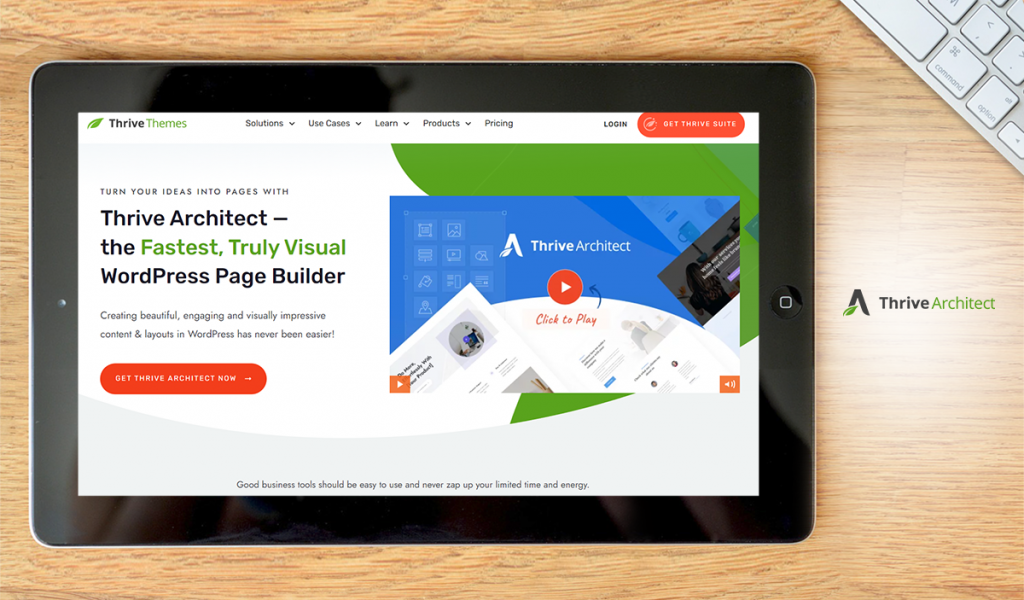 Thrive Architect dashboard