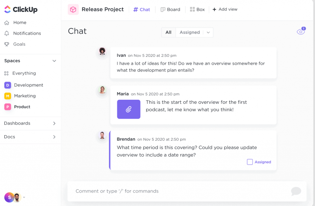 ClickUp Chat