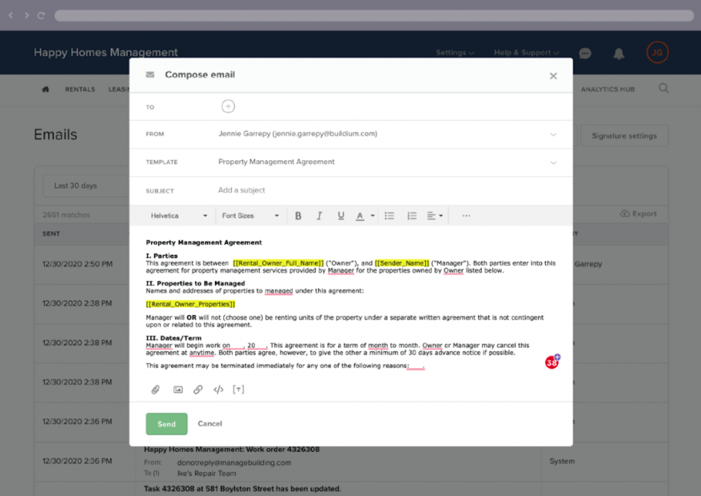 Buildium communication tools