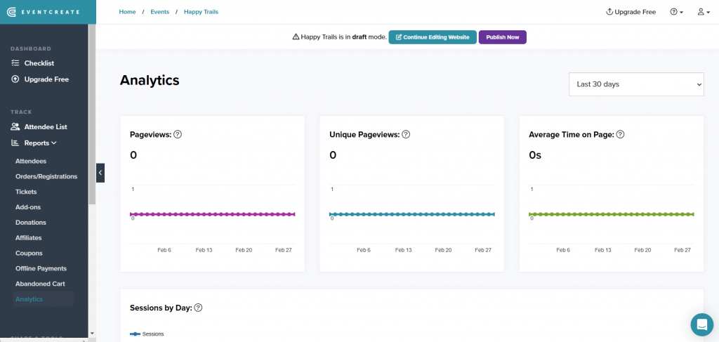 EventCreate analytics