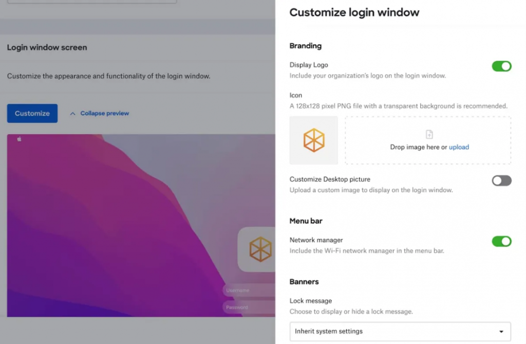 kandji - Customize Login Window