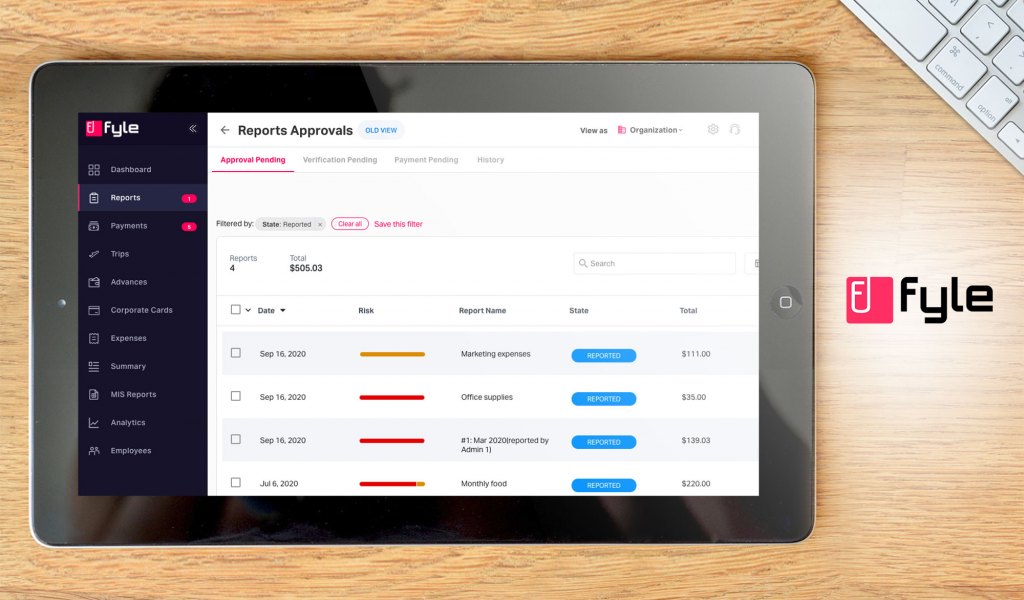 Fyle dashboard