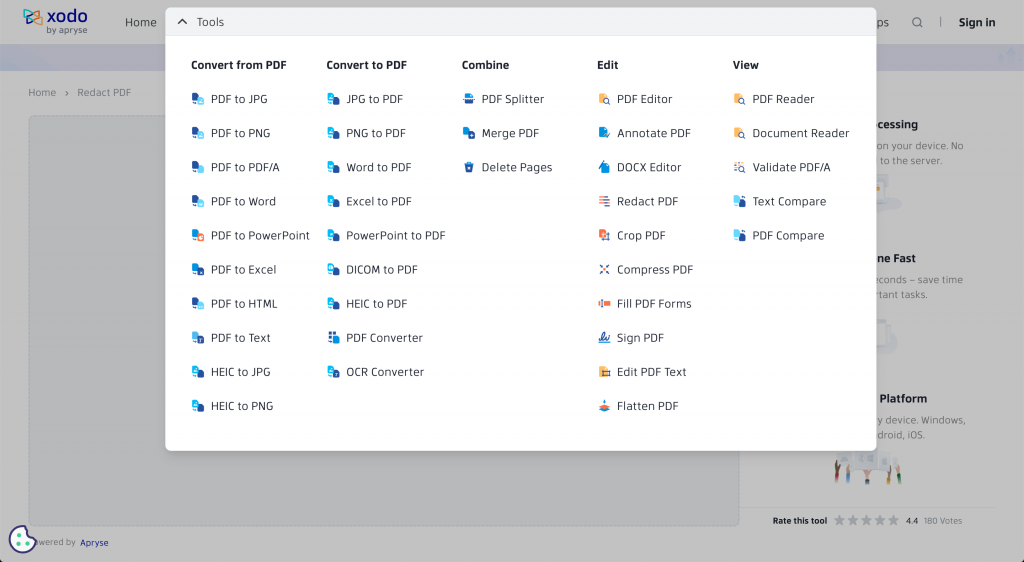 Xodo tools
