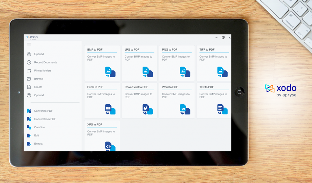 Xodo dashboard file conversion