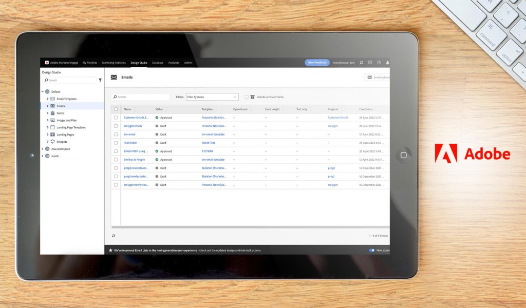 Adobe Marketo Engage dashboard