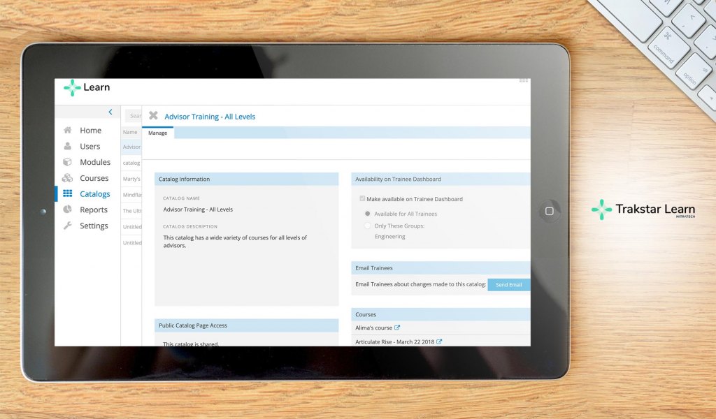 Trakstar Learn dashboard